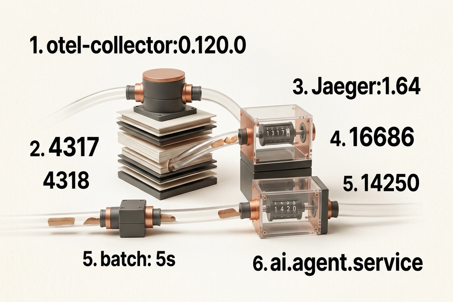Infographic illustrating Step 4: Connect an Exporter to Agent Tracing Tools from Build Your AI Agent Observability Monitoring