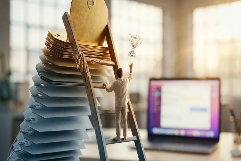 A bending ladder constructed from price tags of escalating material value for LLM Fine-Tuning vs In-Context Learning for S...