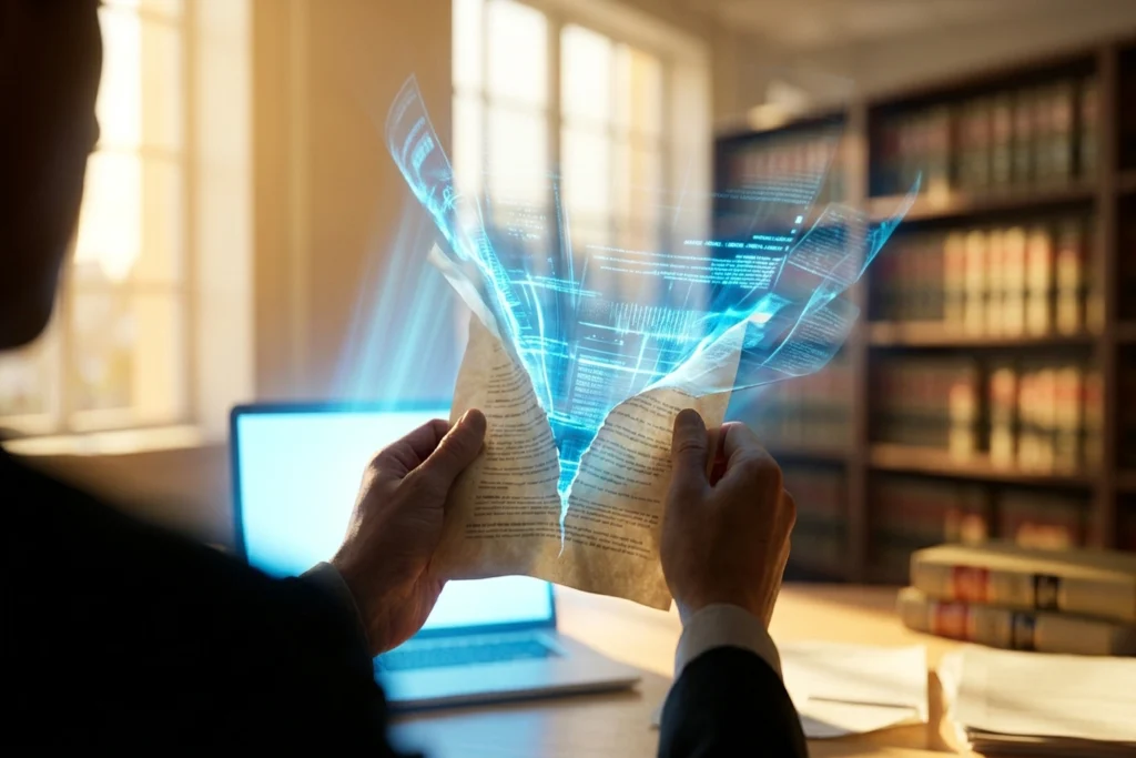 A legal document undergoing explosive digital mitosis, simultaneously small and massive for ChatGPT Sued for Practicing La...