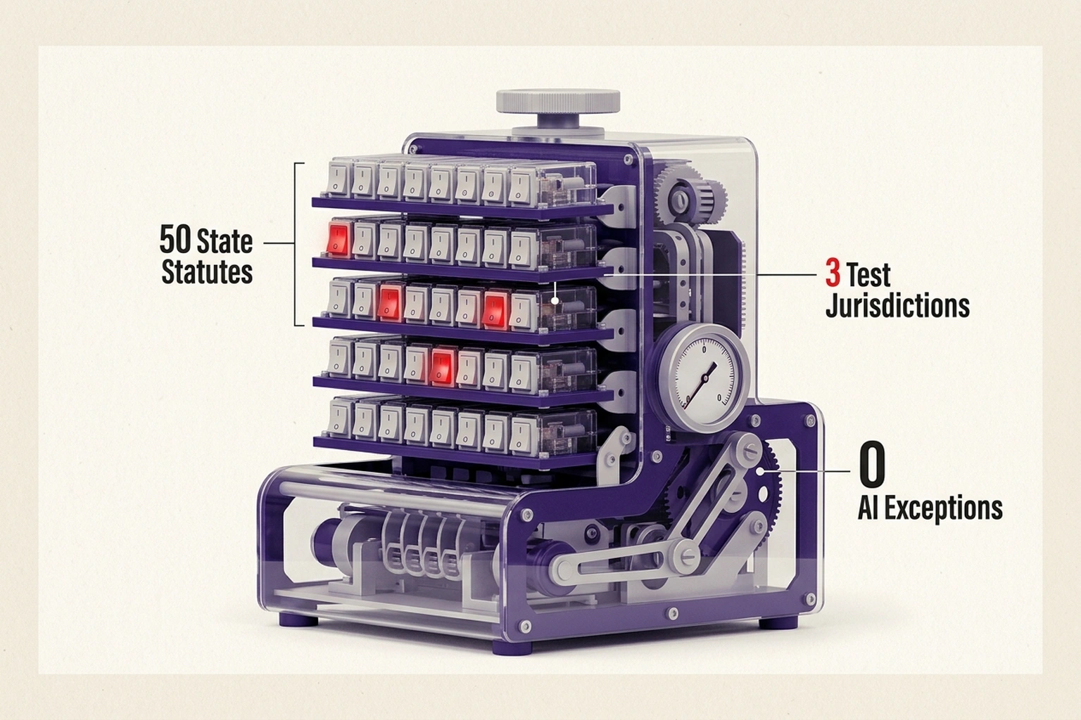 Infographic illustrating Three Jurisdictions, Zero Answers from ChatGPT Sued for Practicing Law Without a License