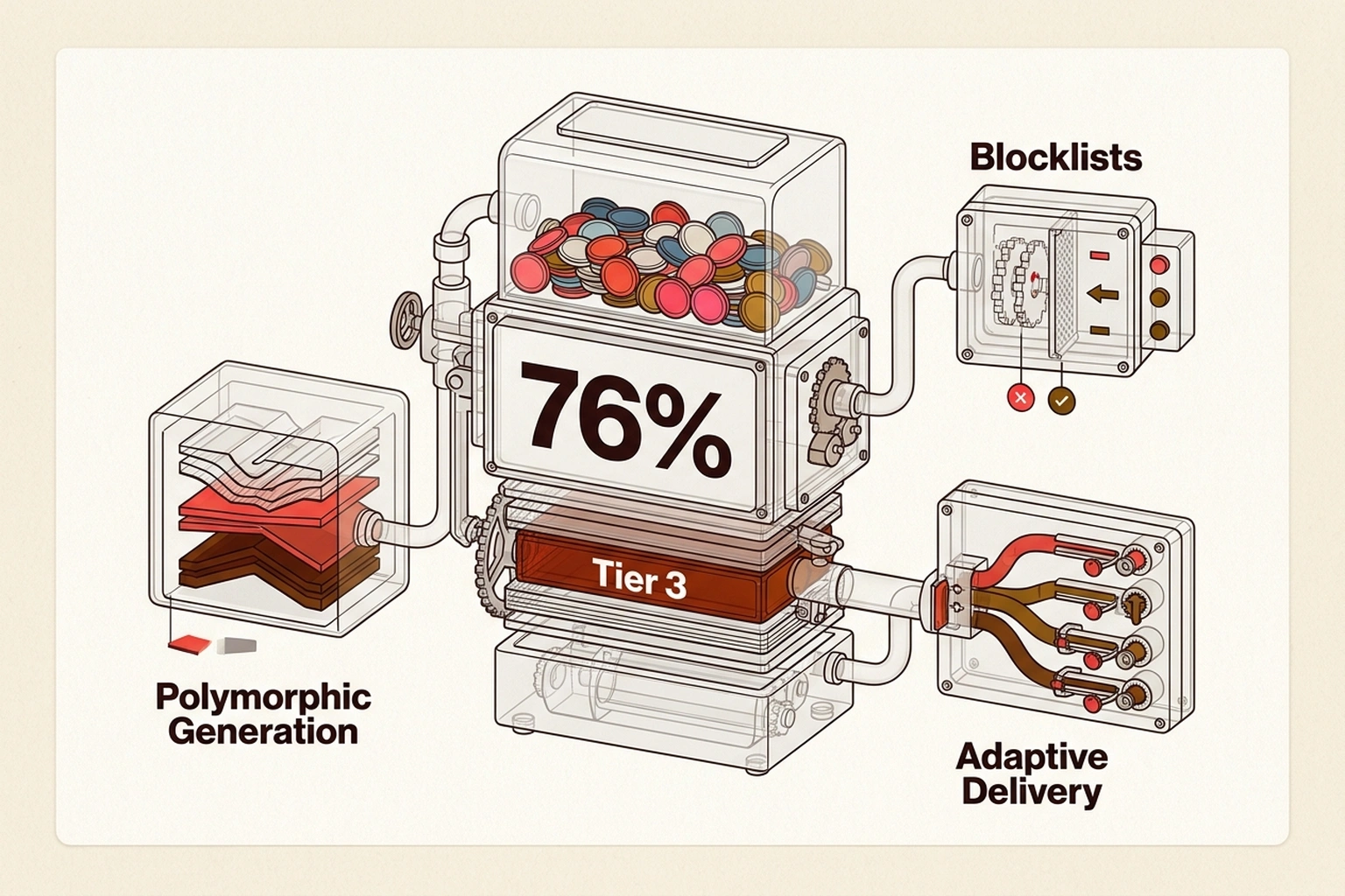 Infographic illustrating A Framework for Understanding the Shift: The Phishing Velocity Taxonomy from AI Phishing Doubles to 