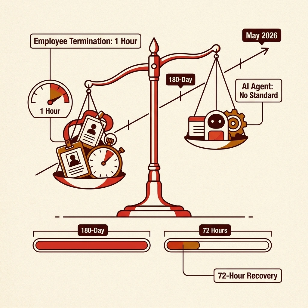 Infographic illustrating HIPAA's May 2026 Deadline Ignores Its Biggest Threat from Healthcare AI Agent Incidents Hit 93% of P