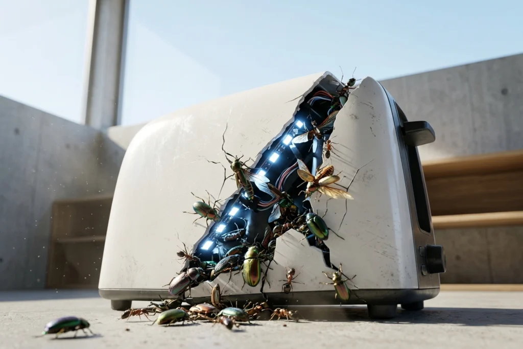 a bug-scanner machine whose casing cracks open to release 2.5x more bugs than it has caught for AI Vulnerability Scanner H...