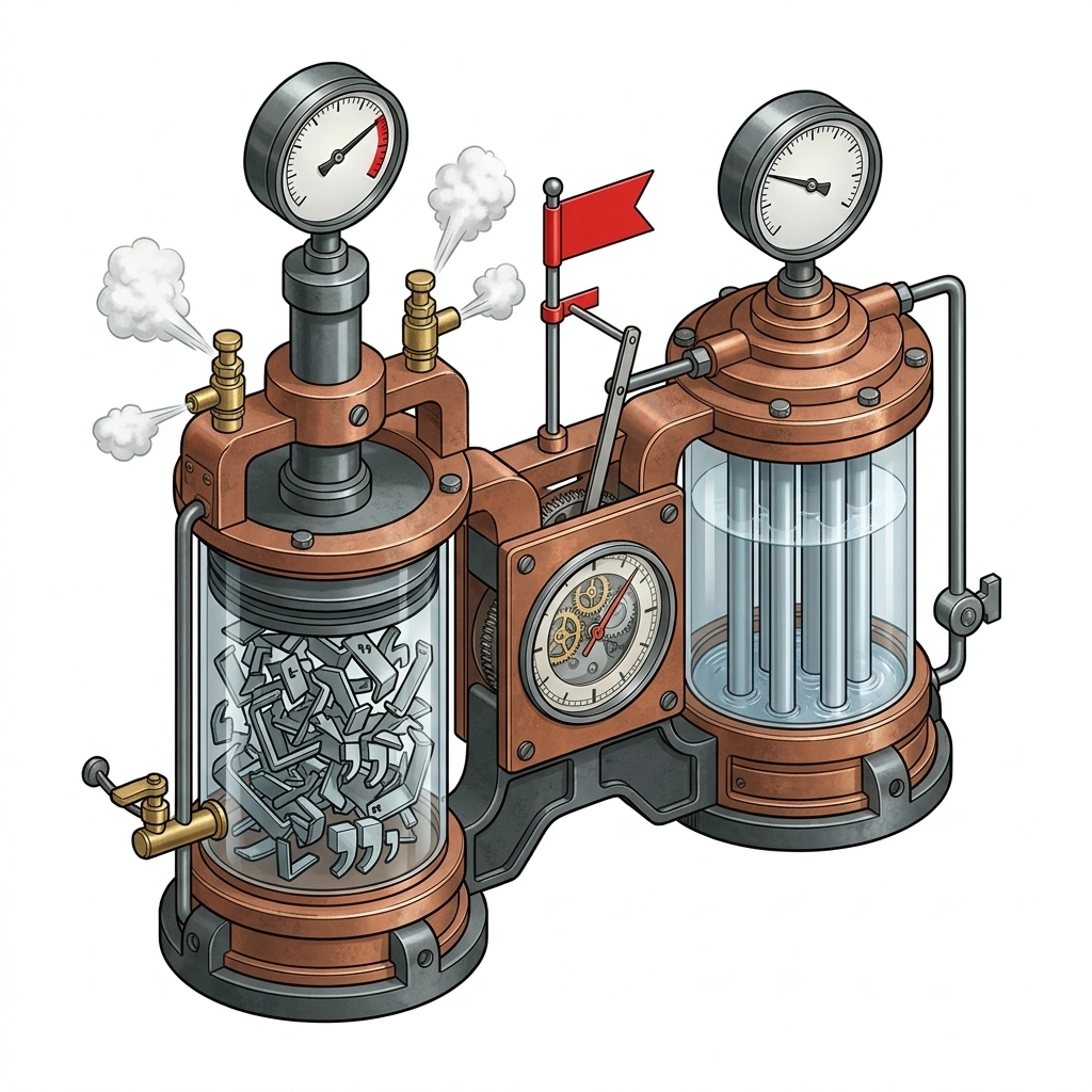 Bold infographic showing 69% JSON token overhead with cost multiplier and latency reduction metrics.