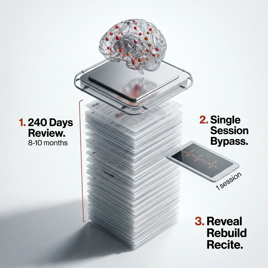 Infographic illustrating Eight Months of Compliance, Three Minutes of Bypass from 41.6M AI Scribe Consultations Hide an Unreg
