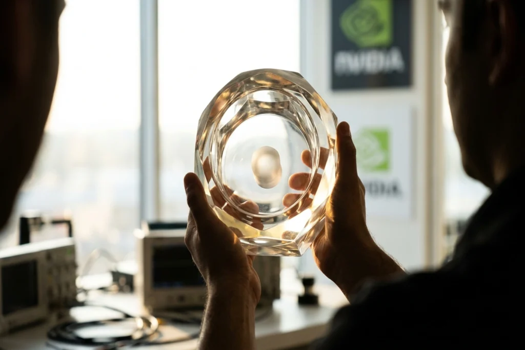 hollow crystal trophy with 11% core for Nemotron 3: NVIDIA Claims 2.2x, Tests Show 10% evoking irony