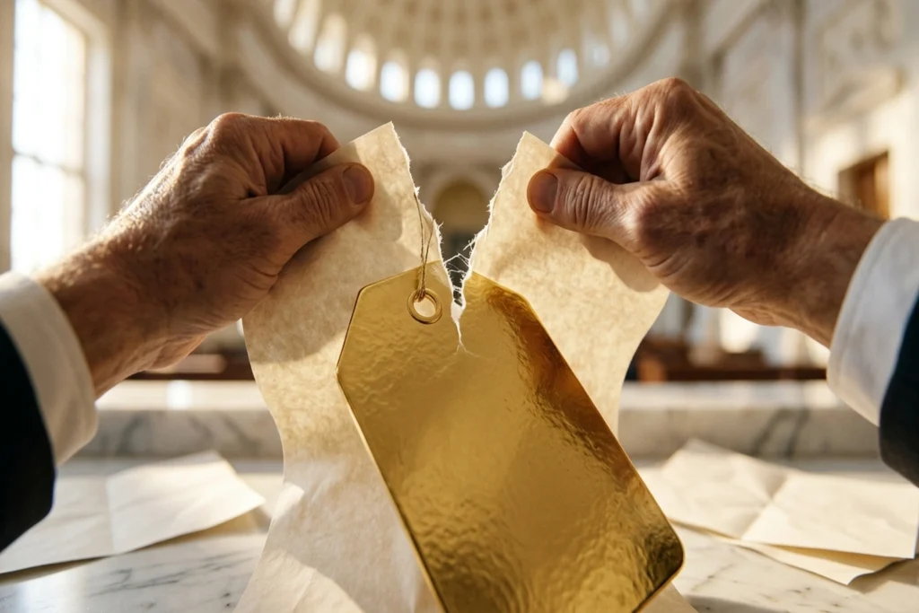 a solid-gold $50,000 price tag fused to a tearing audit document for AI Bias Audits Cost $50K. Colorado Just Killed Them. ...