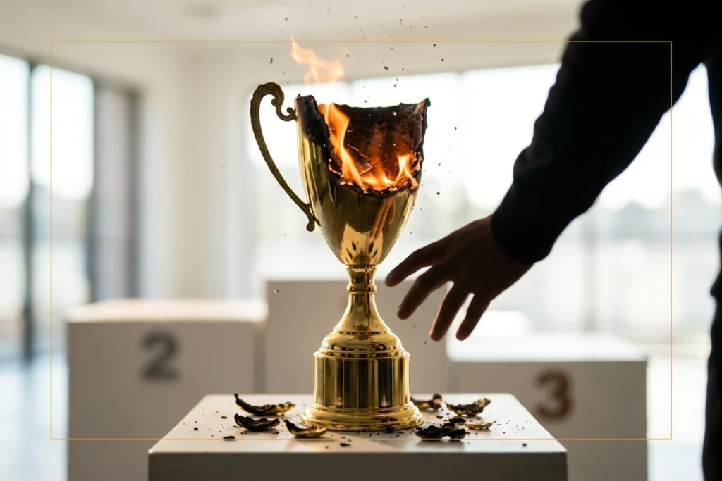 a #1 trophy one-third burned away by its own victory flames for Opus 4.6 Wins One Benchmark, Burns 33% More Tokens evoking...