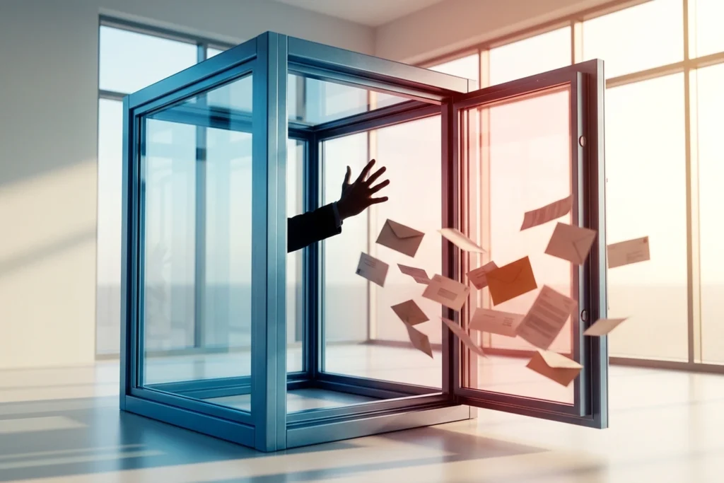 three-walled glass vault (a security container fundamentally missing one wall—the permission boundary gap) for NemoClaw Sa...